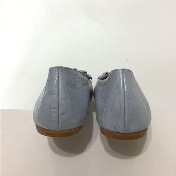 Casani Firenze by Jennifer Tattanelli  Blue Croc Print Leather Loafer Sz 42 NIOB - Picture 5 of 9